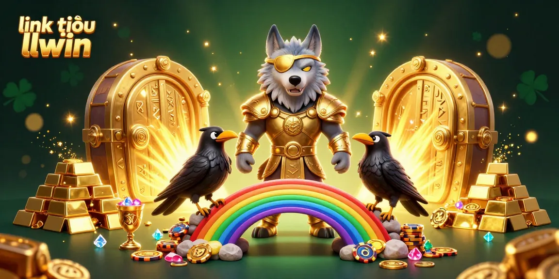 Experience thrilling action with link vào llwin showcasing a vibrant 3D casino scene filled with treasures.