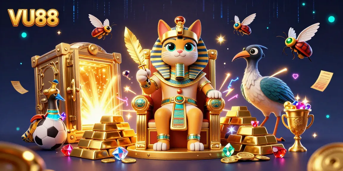Experience thrilling gameplay at VU88 with dynamic treasures and vibrant casino elements.