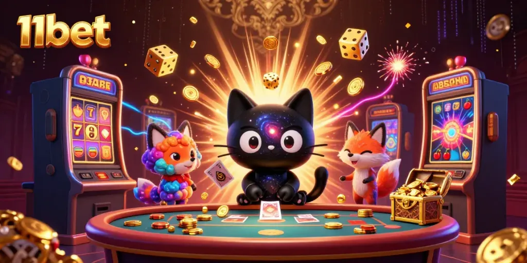 Experience thrilling gameplay at 11bet, where cosmic characters and vibrant casino elements collide!