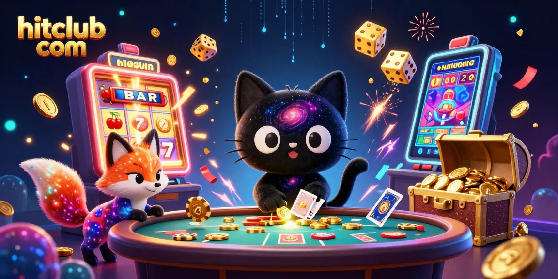 Experience winning at hitclub com with a cosmic casino scene of engaging games and vibrant energy.