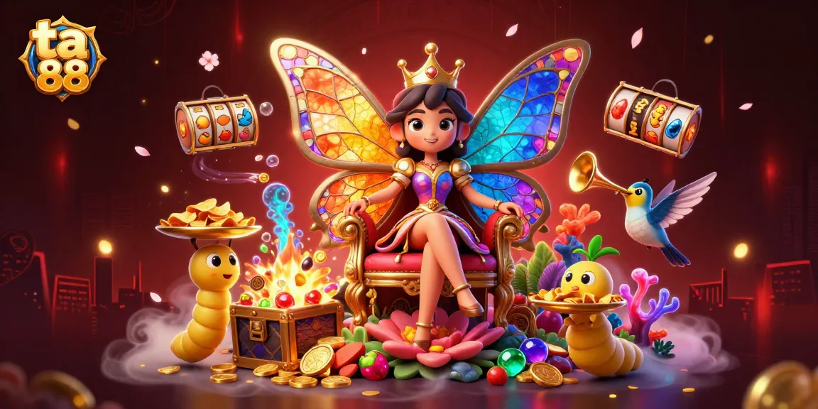 Spin the reels at ta 88 with vibrant characters and casino elements in a captivating scene.