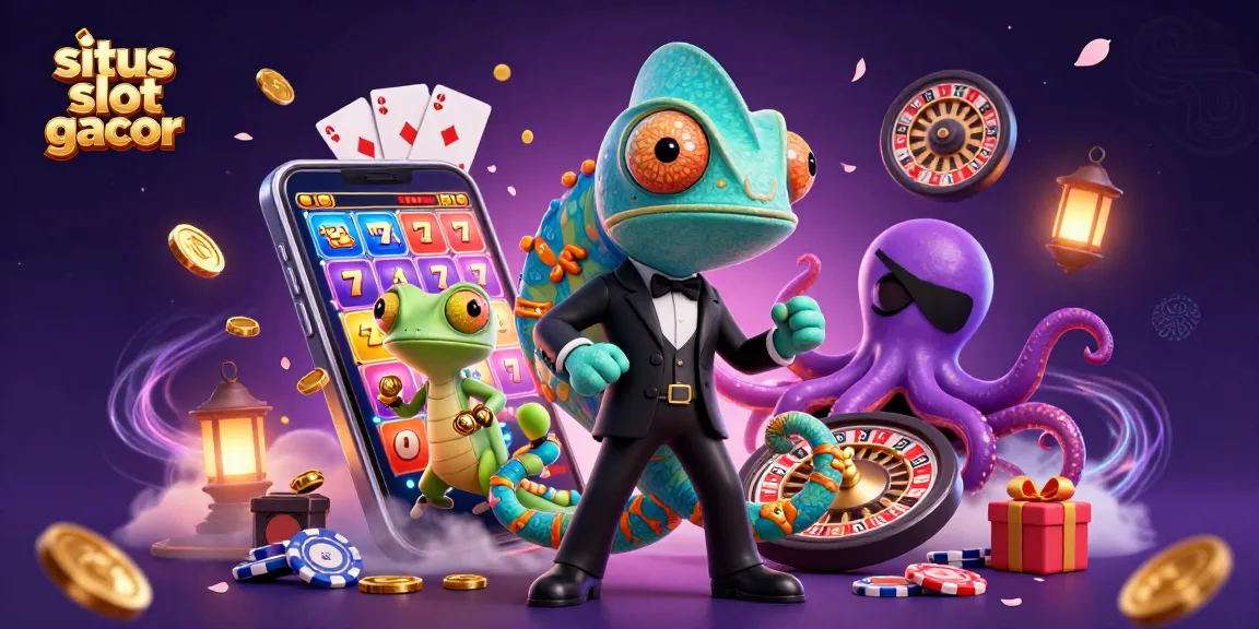 Experience the excitement of situs slot gacor with vibrant characters and dynamic casino elements.