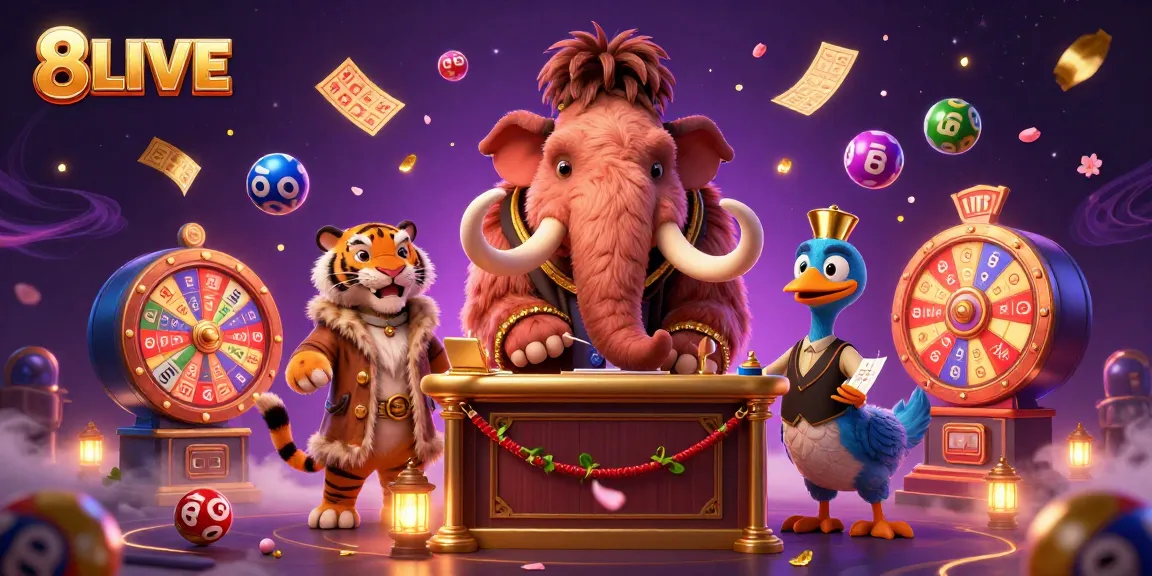 Experience thrilling action at 8LIVE casino with charismatic characters and vibrant gaming elements.
