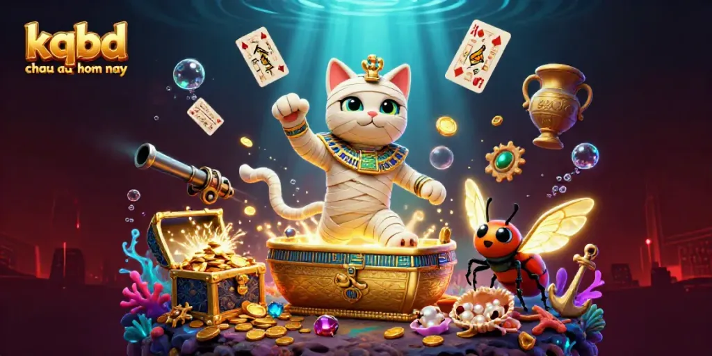 Experience live scoring excitement with kqbd chau au hom nay featuring Egyptian symbols, vibrant treasures, and casino thrills.