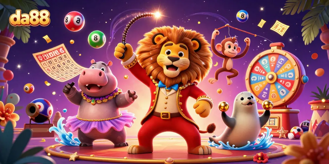 Engage with da88 as the lively casino scene springs to life with dynamic characters, lottery elements, and vibrant energy.