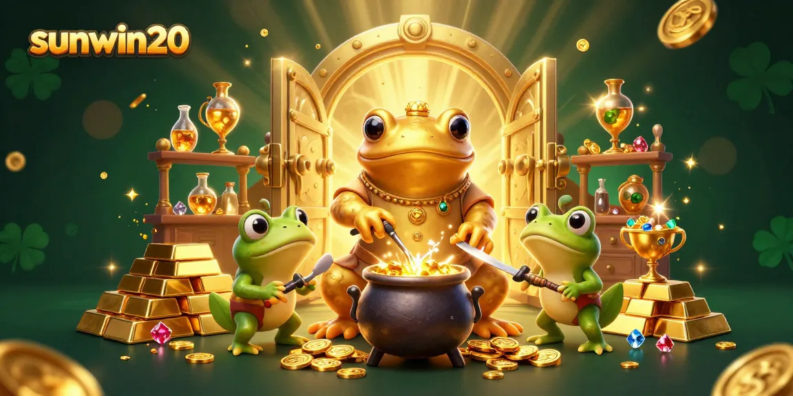 Boost your winnings with sunwin20 in a vibrant 3D casino-themed scene filled with gold.