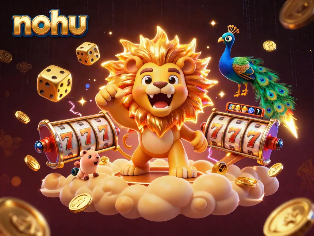Experience the thrill of nohu's jackpot in this vibrant 3D illustration.