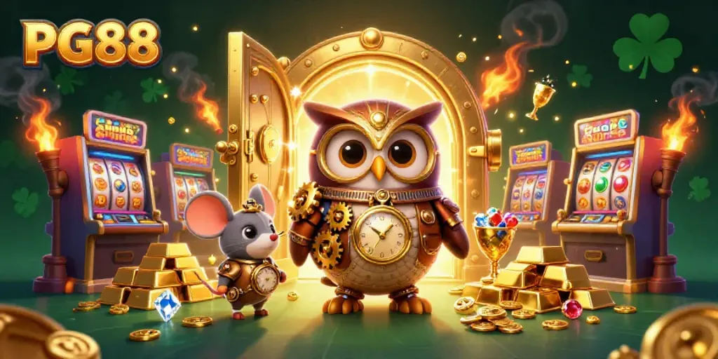 Experience thrilling casino action with PG88's vibrant 3D characters and dynamic jackpot elements.