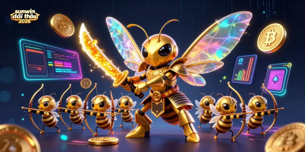 Experience the vibrant gameplay with sunwin đổi thưởng 2026, featuring dynamic 3D characters and glowing elements.