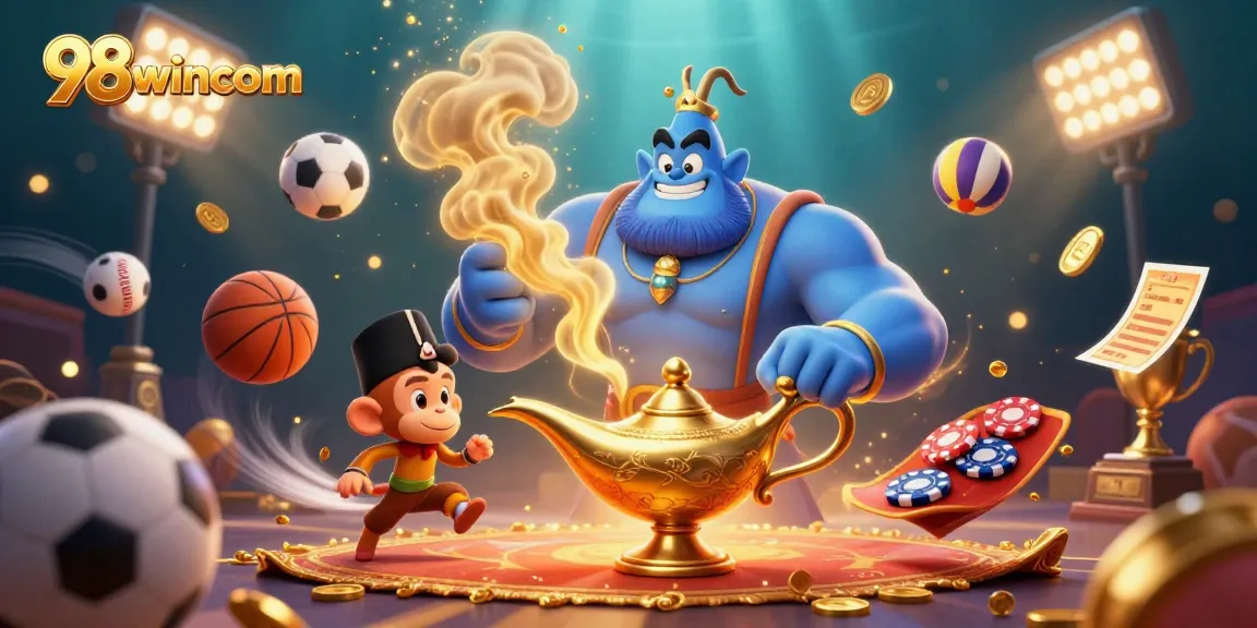 Win big at 98wincom with a magical 3D casino adventure featuring sports betting elements.