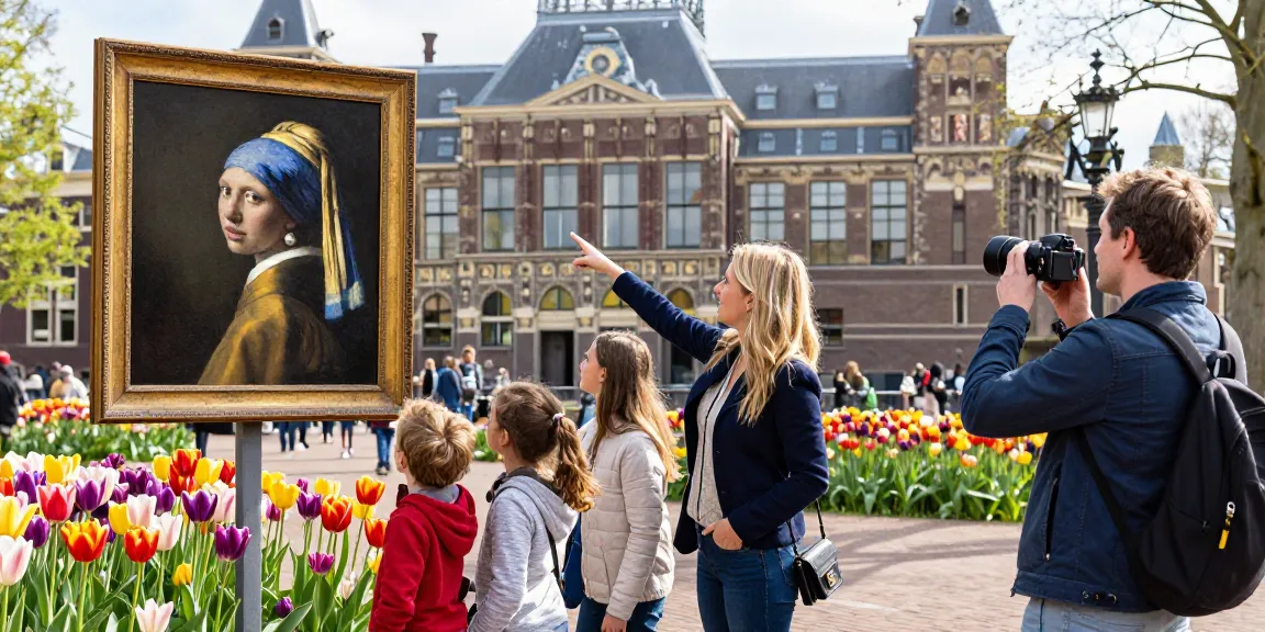 Family exploring Den Haag's art scene with tips den haag for memorable outings
