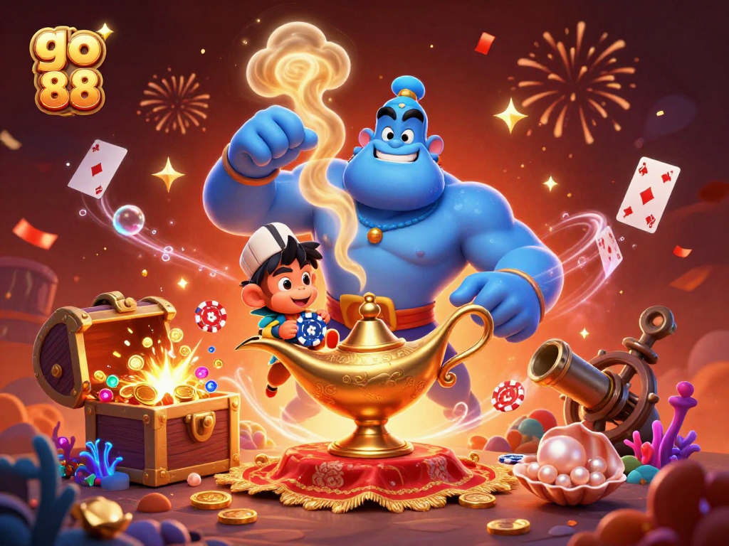 Experience the thrilling excitement of go 88 with vibrant games, golden treasures, and magical characters!