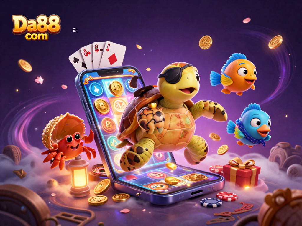 Experience thrilling slots and gaming at Da88 com with pirate adventure characters and vibrant casino elements.