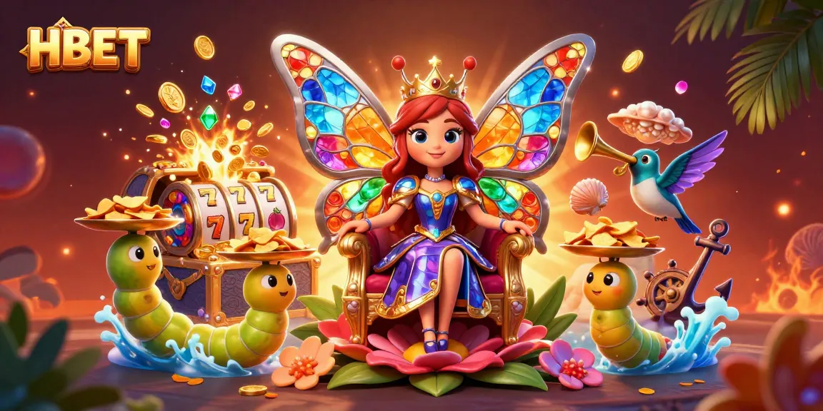 Experience the thrill of HBET with a vibrant casino wonderland featuring diverse games and characters.