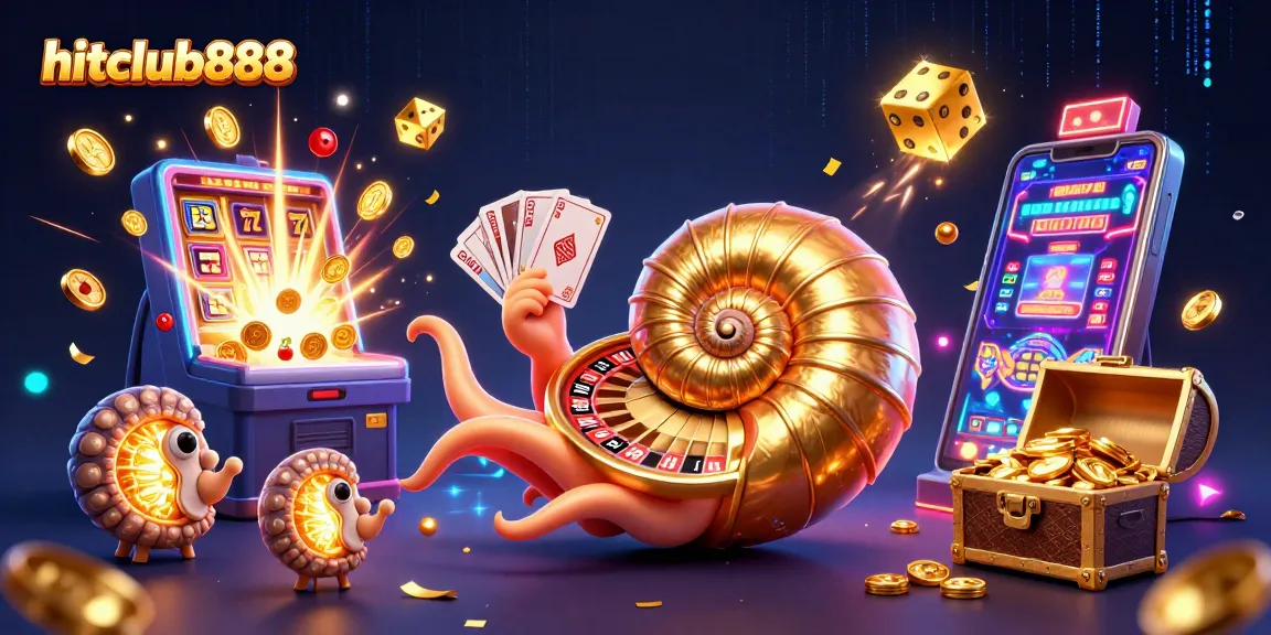 Engage with hitclub888's thrilling casino experience featuring an ancient nautilus roulette wheel and jackpot slots.