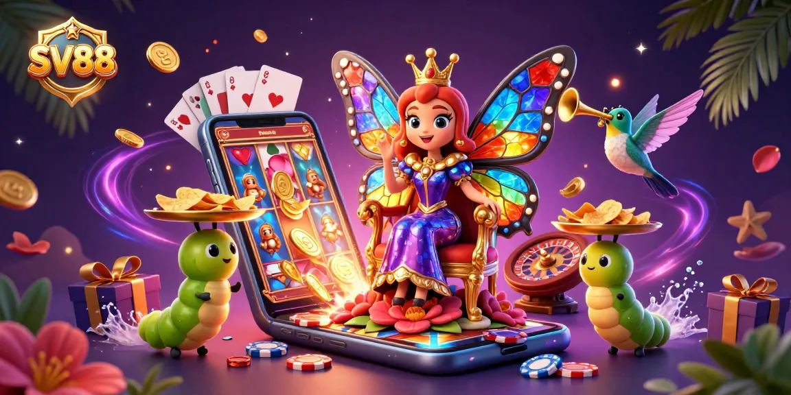 Play slots and win big at SV88 with vibrant games and colorful casino elements.