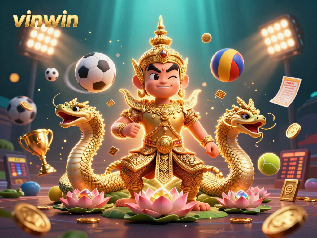Experience vinwin's thrilling gaming world with vibrant guardians and dynamic sports elements.
