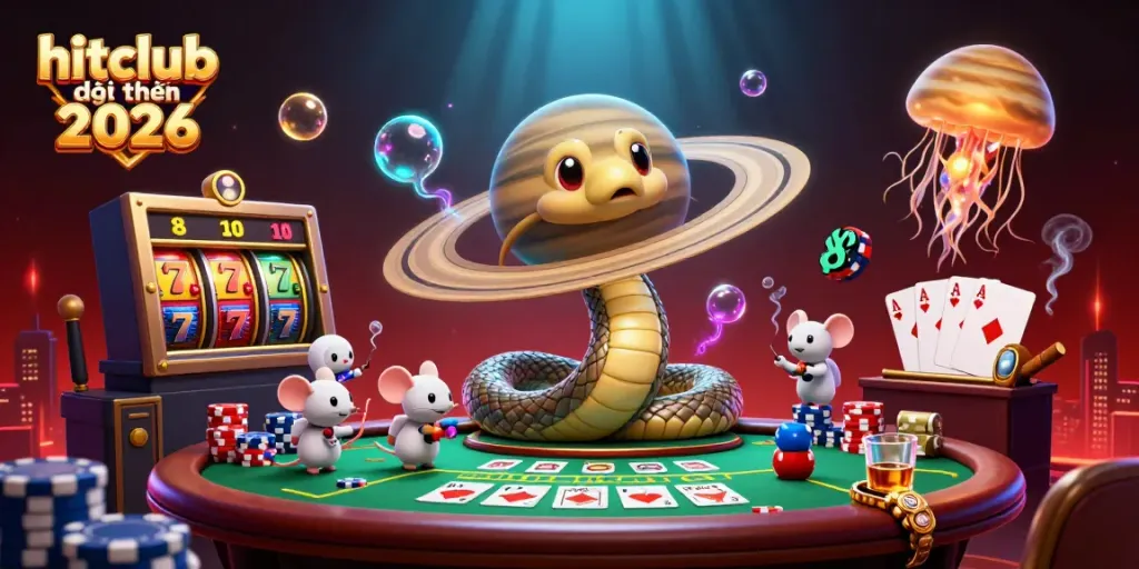 Experience exciting gameplay at hitclub đổi thưởng 2026 with this vibrant casino scene featuring characters and game elements.