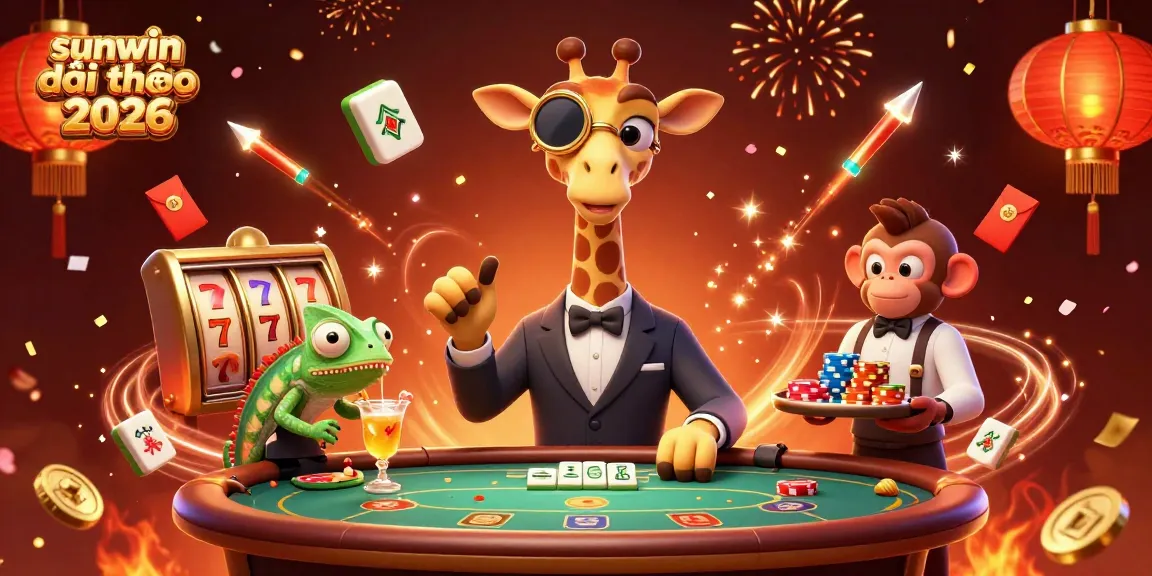 Spin to win at sunwin đổi thưởng 2026 featuring a royal giraffe at a vibrant casino scene.