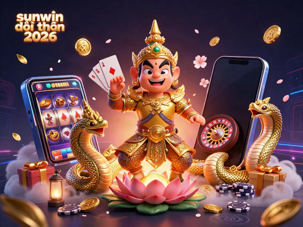 Experience thrilling gaming with sunwin đổi thưởng 2026 amidst vibrant characters and rich casino elements.